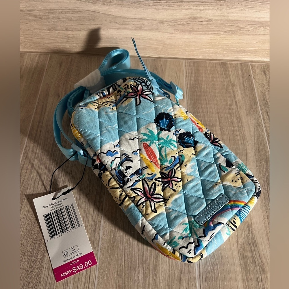 Vera Bradley Women’s Outlet Cotton Easy Crossbody Beach Treasures NWT - Picture 2 of 7